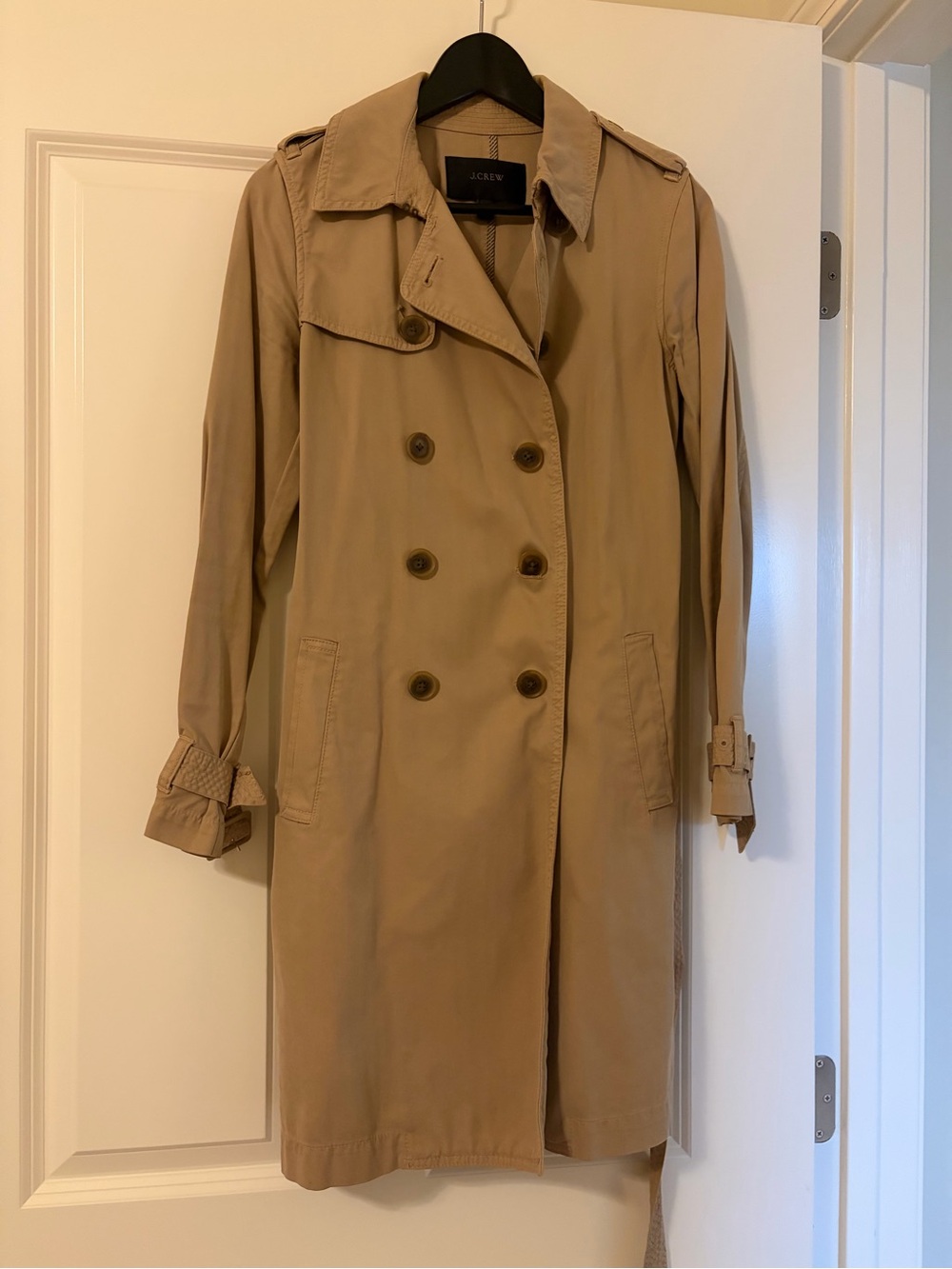J. Crew Beige Double-Breasted Trench Coat